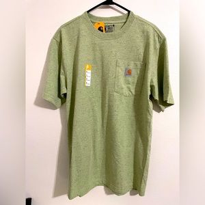 Carhartt Men's T-Shirt Loose Fit, Short Sleeve, Cotton Blended Single Pocket Tee